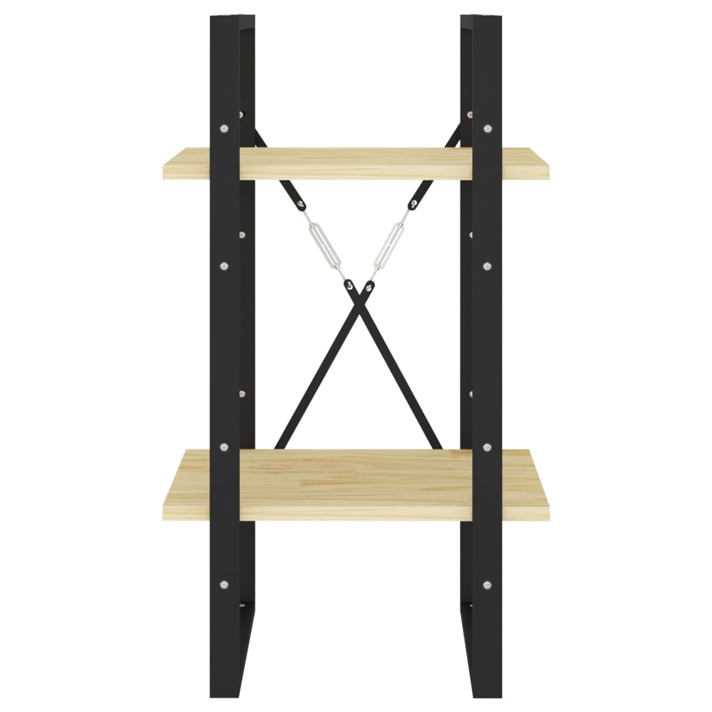 Estante com 2 prateleiras 80x30x70 cm pinho maciço branco