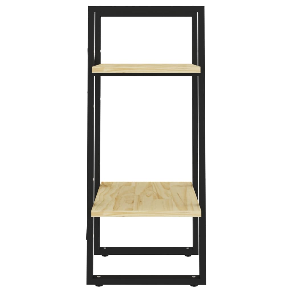 Estante com 2 prateleiras 80x30x70 cm pinho maciço branco