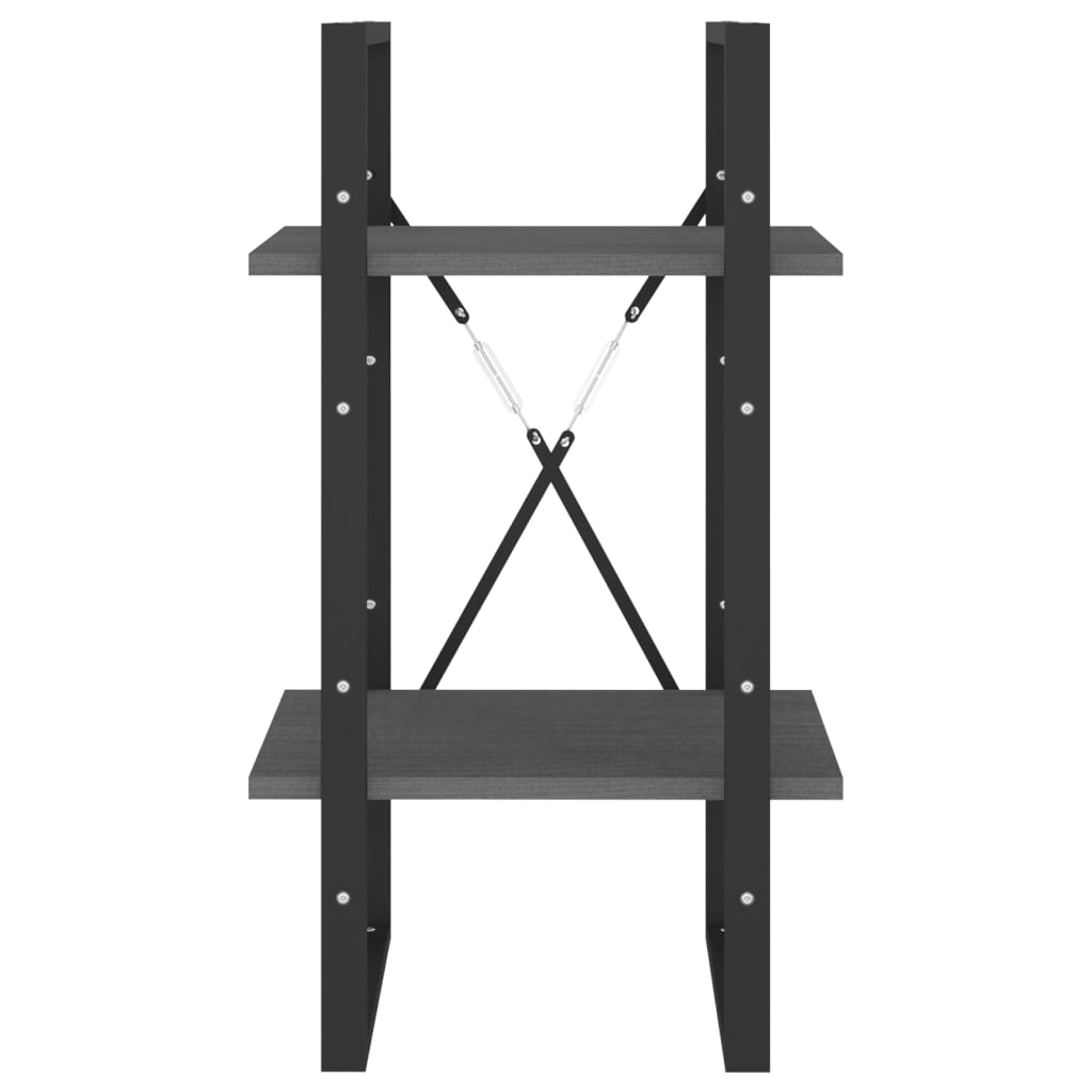 Estante com 2 prateleiras 80x30x70 cm pinho maciço branco