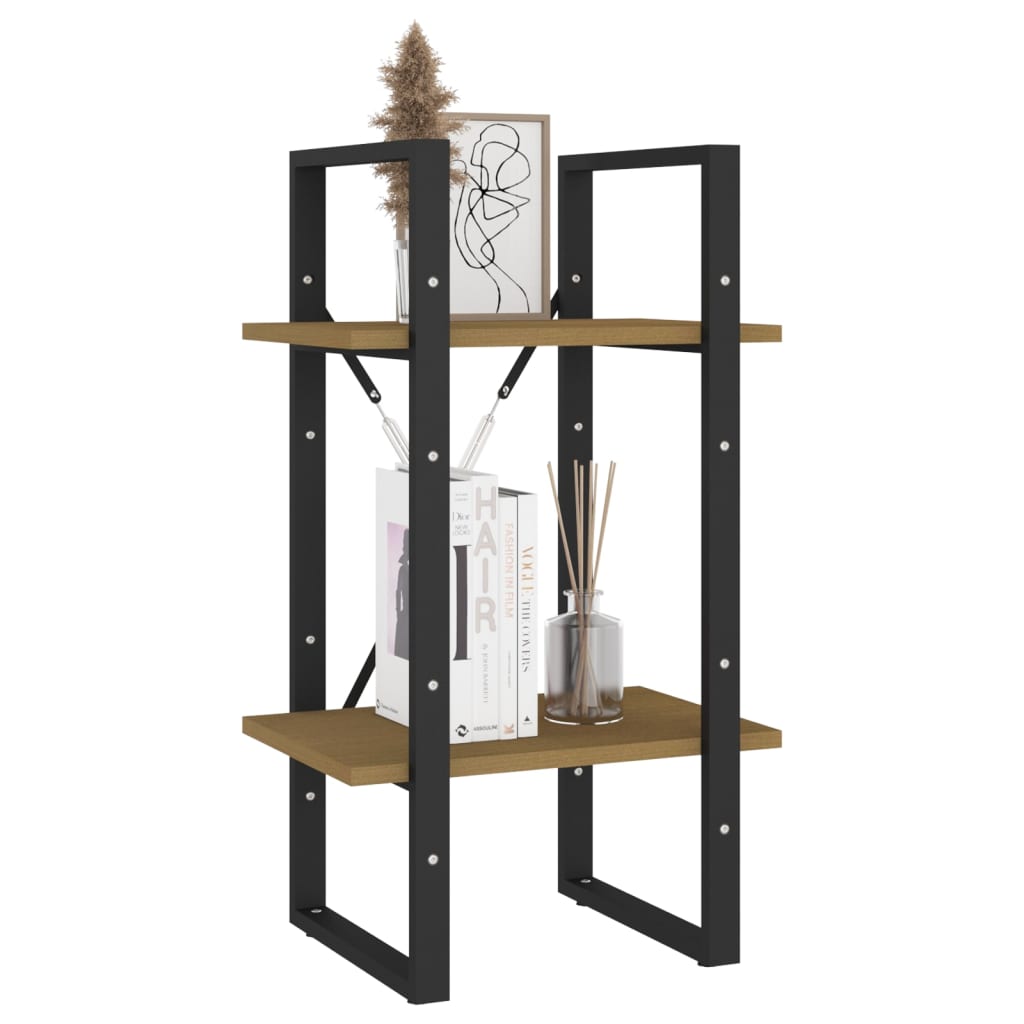 Estante com 2 prateleiras 80x30x70 cm pinho maciço branco