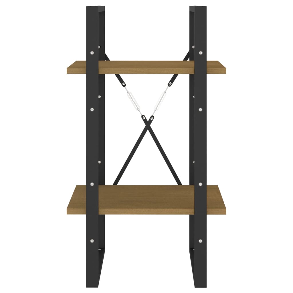 Estante com 2 prateleiras 80x30x70 cm pinho maciço branco