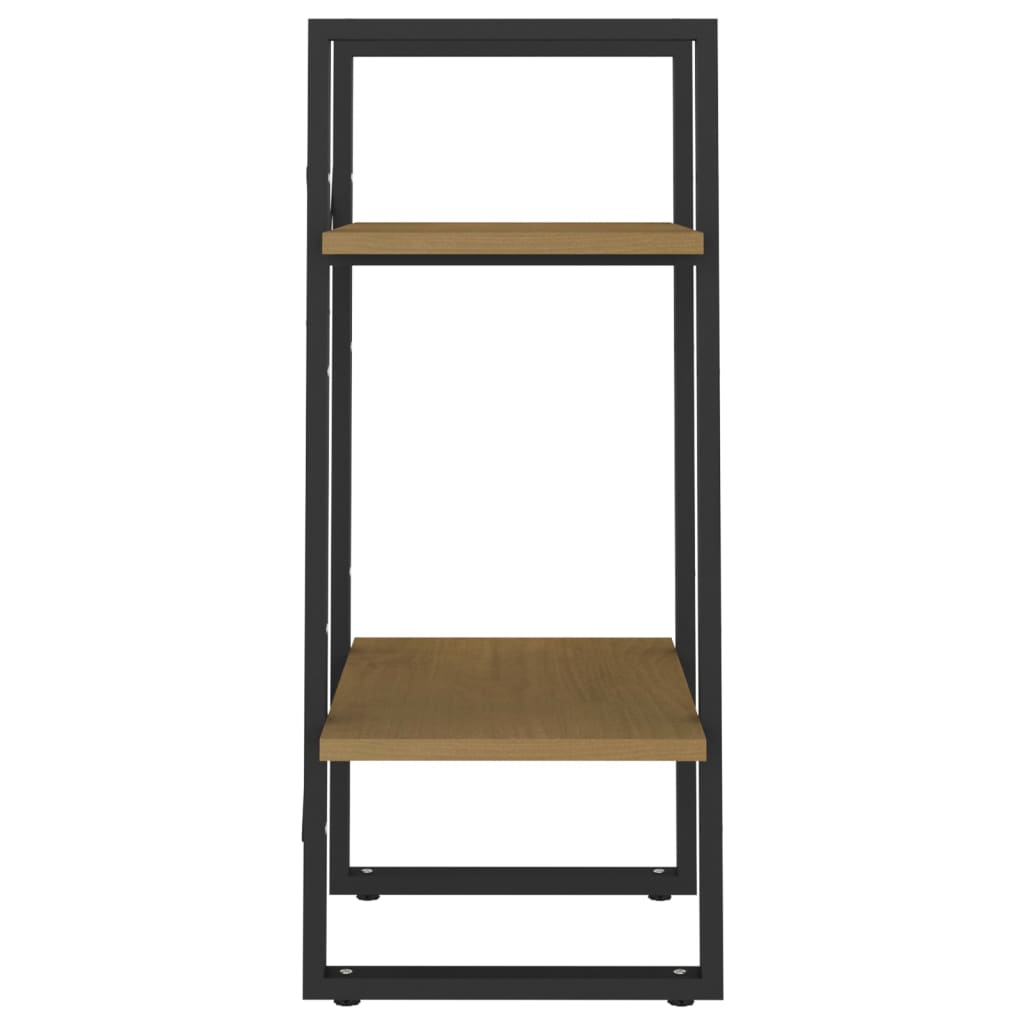 Estante com 2 prateleiras 80x30x70 cm pinho maciço branco