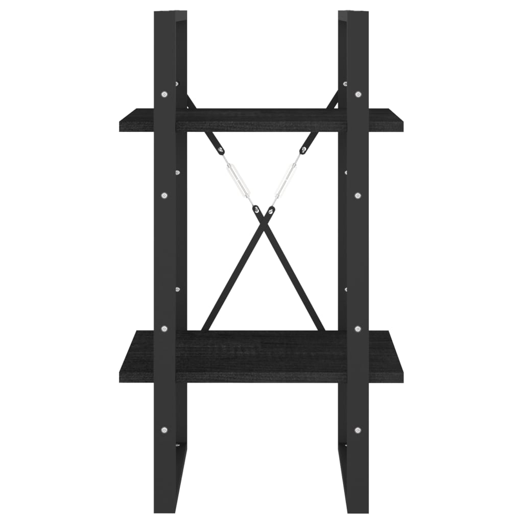 Estante com 2 prateleiras 80x30x70 cm pinho maciço branco