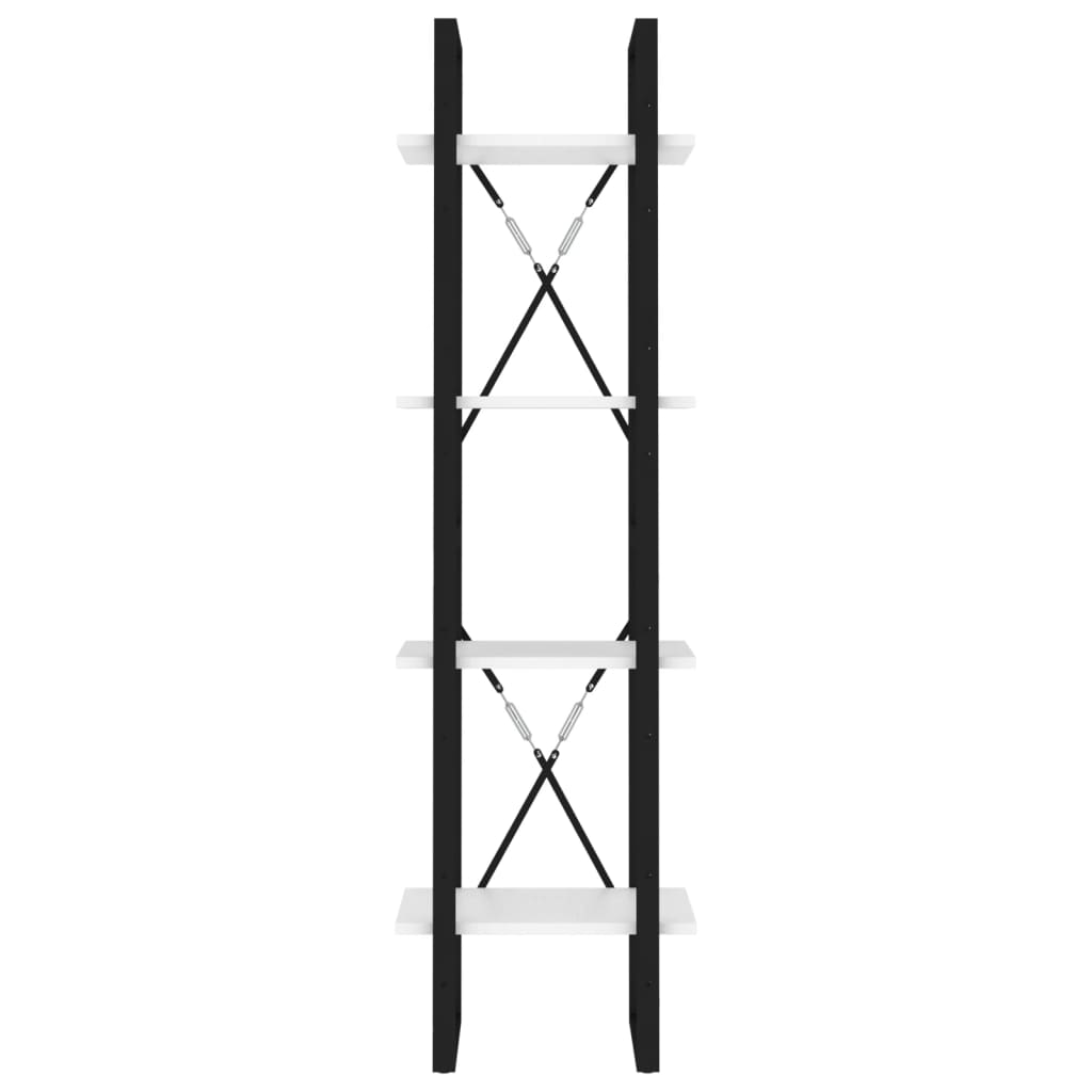 Estante com 4 prateleiras 40x30x140 cm derivados madeira branco