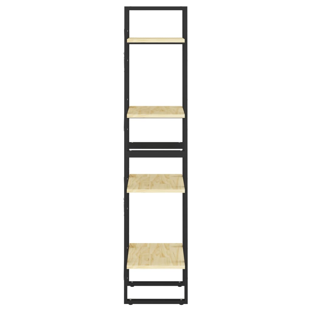 Estante com 4 prateleiras 100x30x140 cm pinho maciço branco