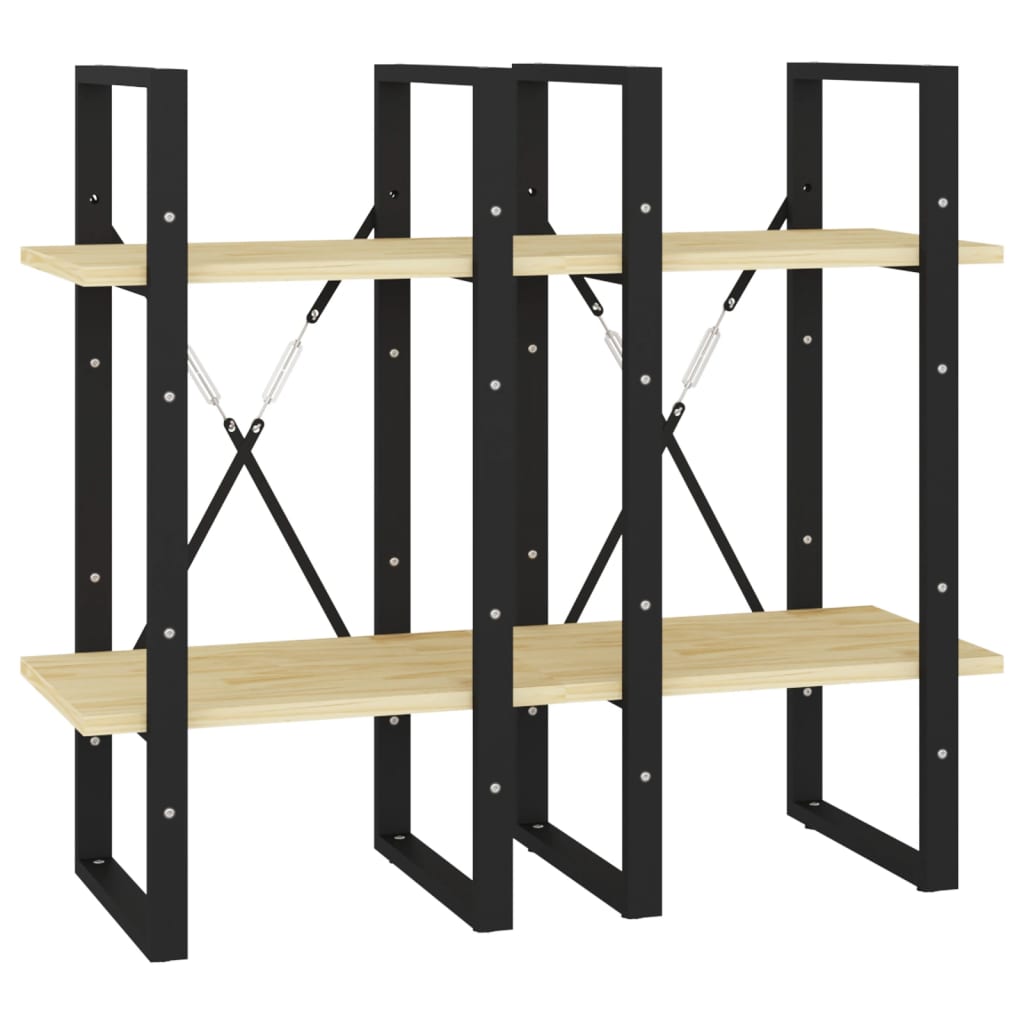 Estante com 4 prateleiras 100x30x140 cm pinho maciço branco