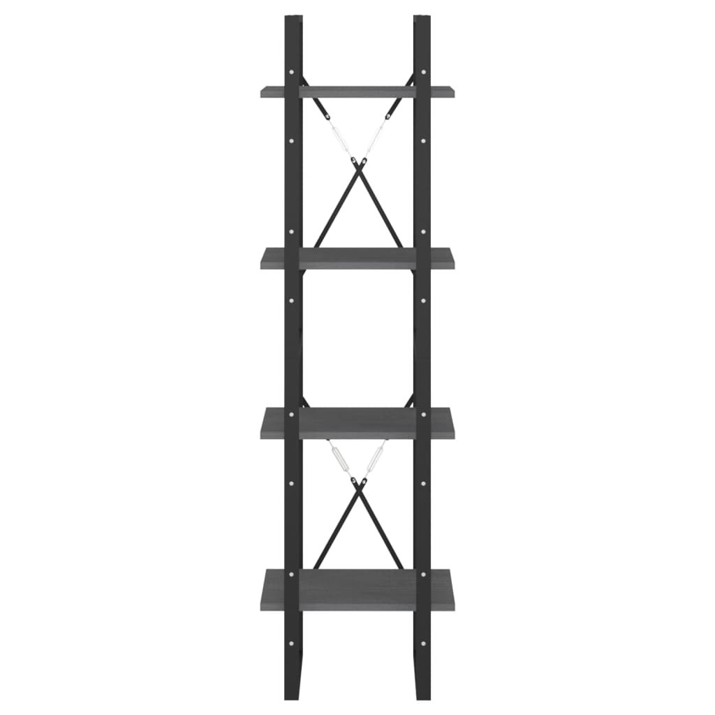 Estante com 4 prateleiras 100x30x140 cm pinho maciço branco