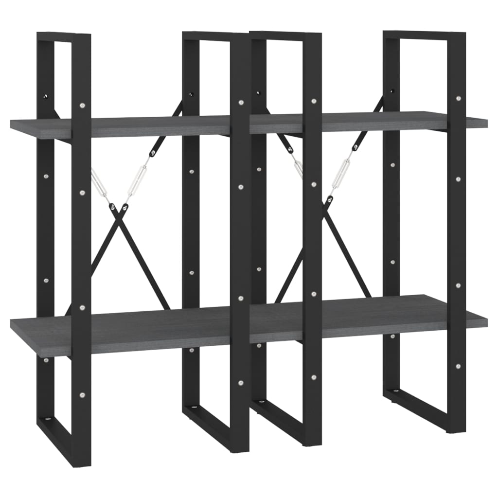 Estante com 4 prateleiras 100x30x140 cm pinho maciço branco