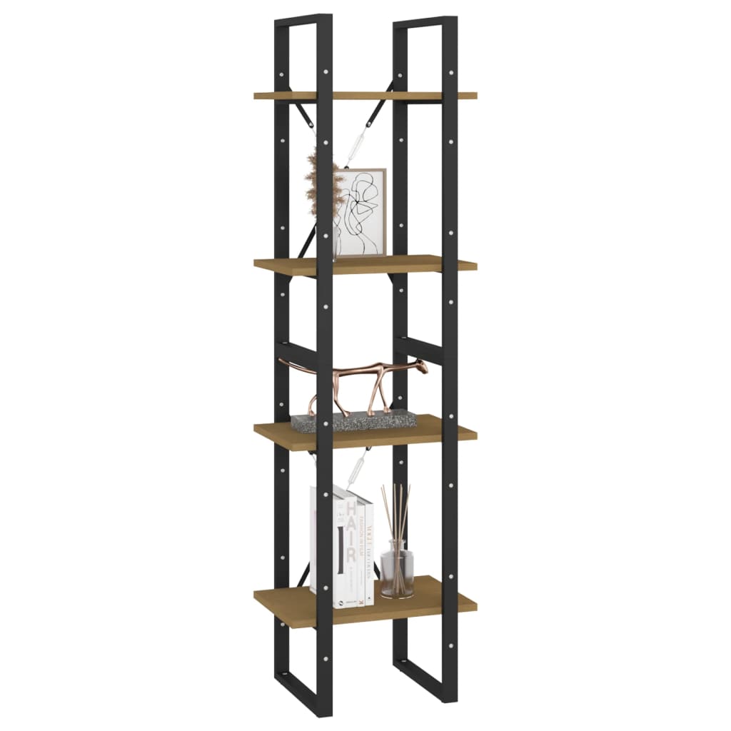 Estante com 4 prateleiras 100x30x140 cm pinho maciço branco