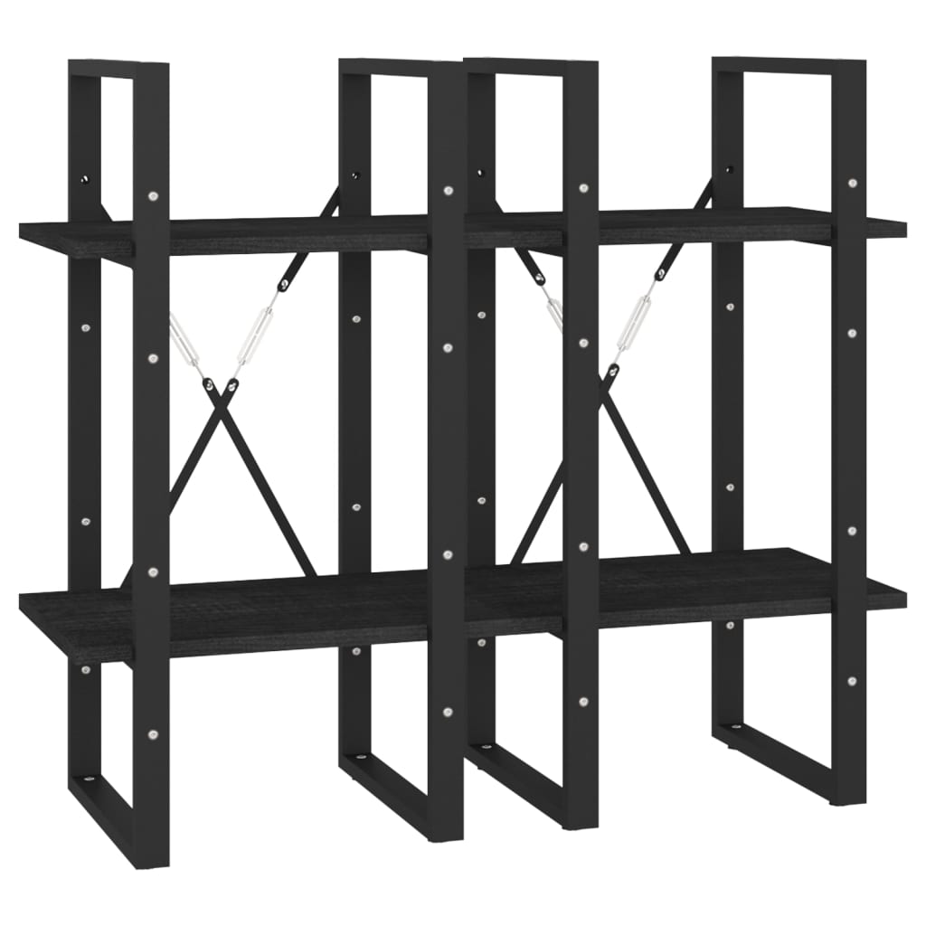 Estante com 4 prateleiras 100x30x140 cm pinho maciço branco