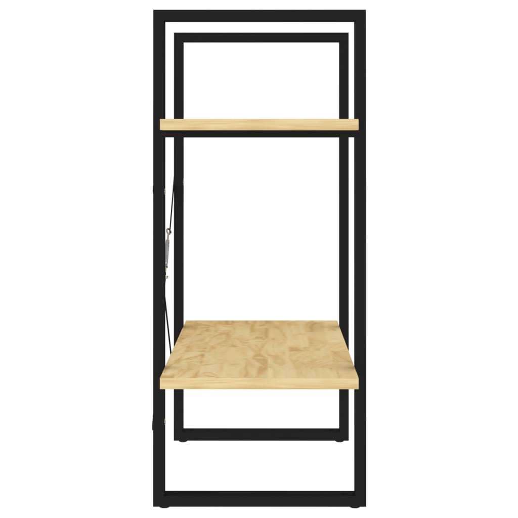 Estante com 2 prateleiras 80x30x70 cm pinho maciço branco