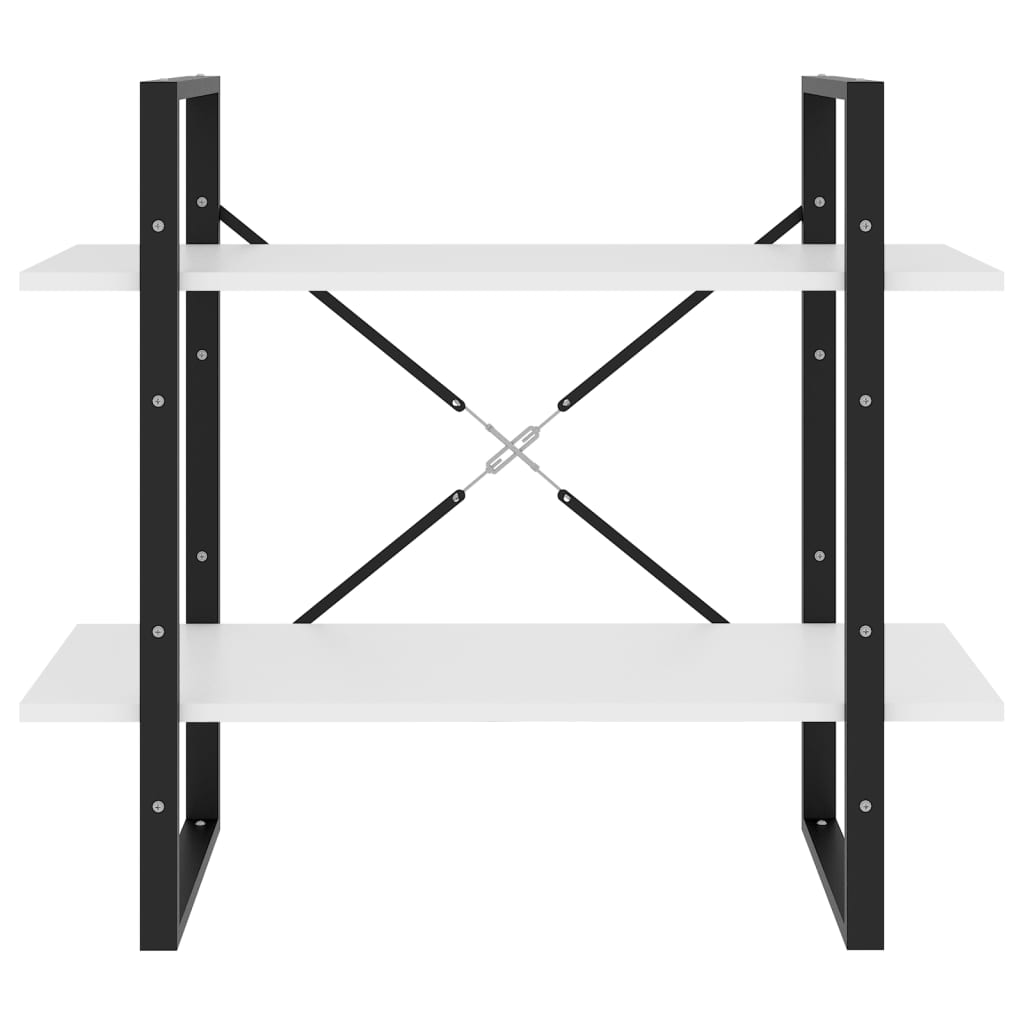 Estante com 2 prateleiras 80x30x70 cm derivados madeira branco