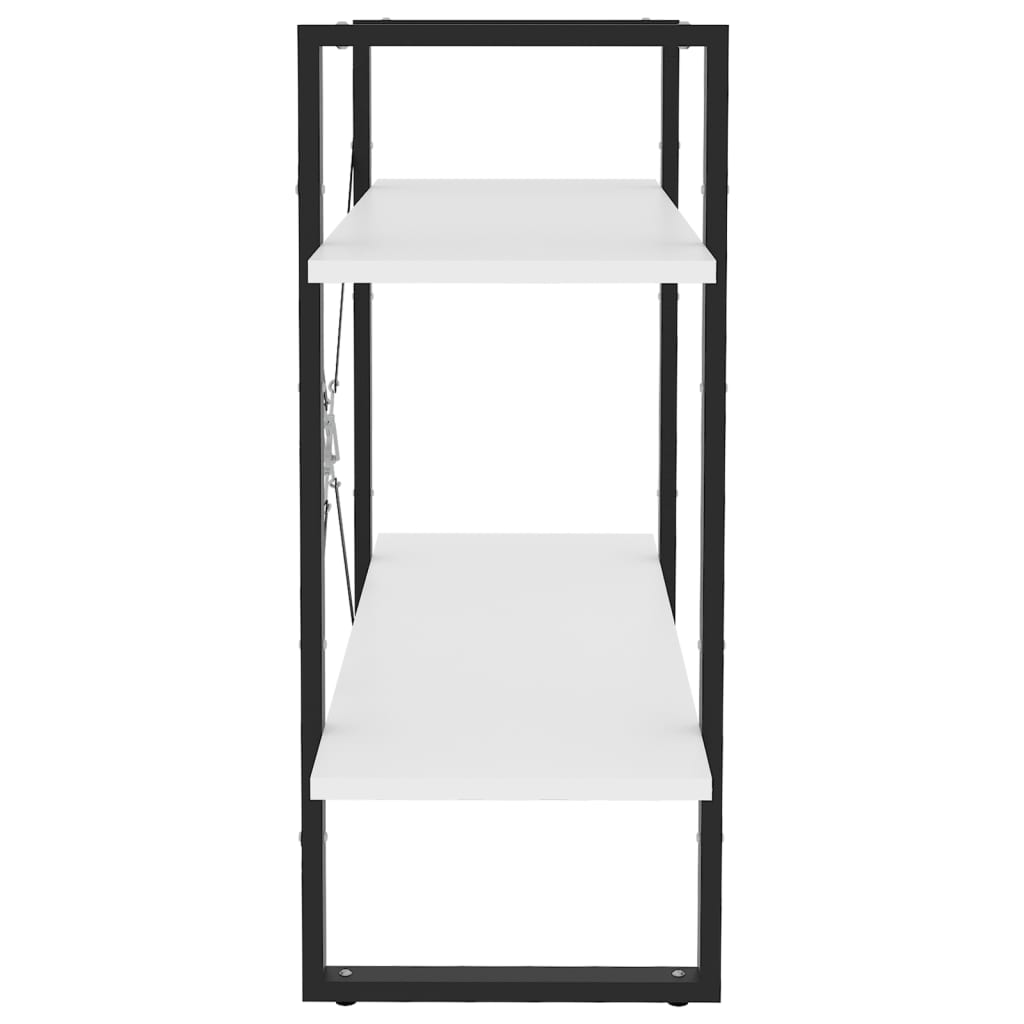 Estante com 2 prateleiras 80x30x70 cm derivados madeira branco