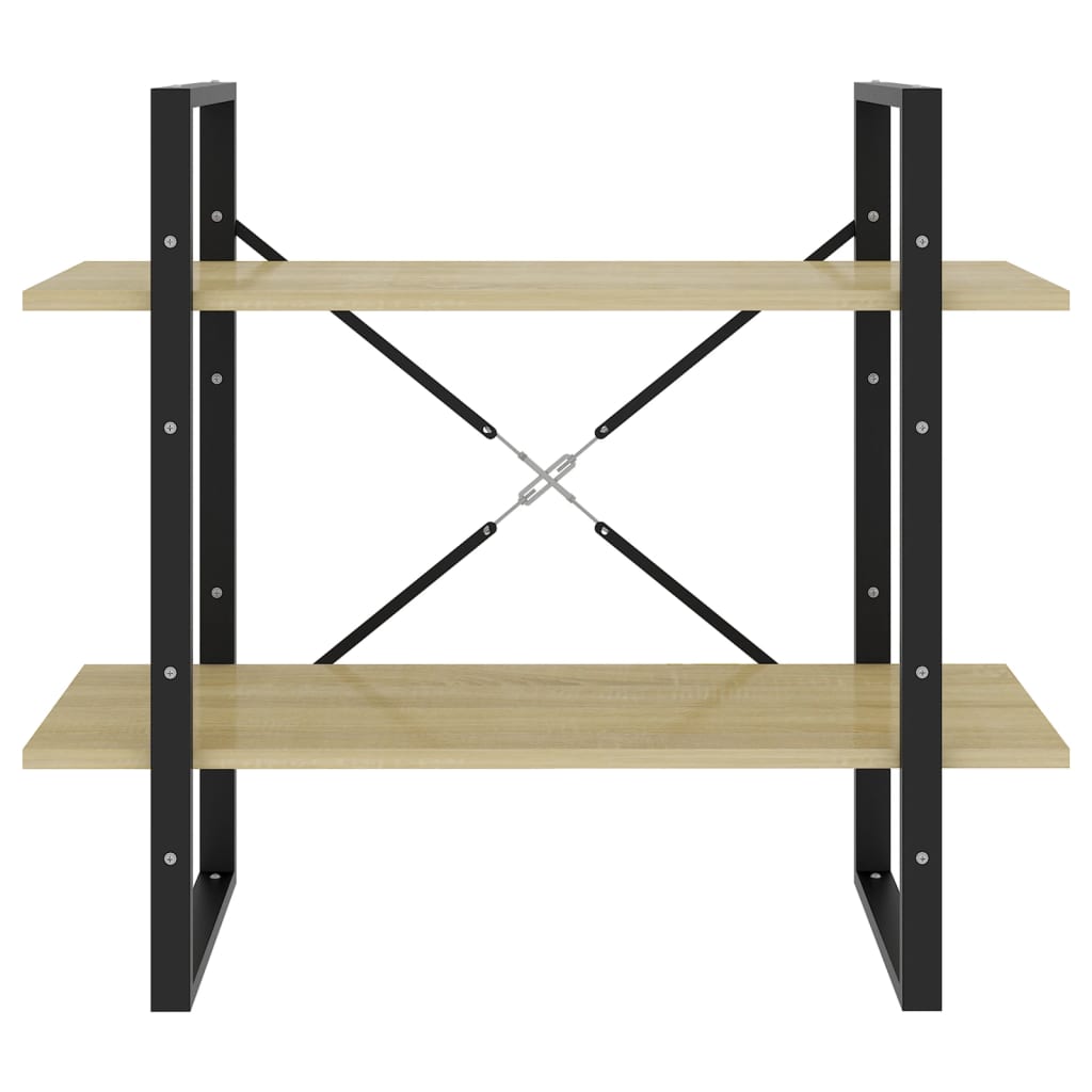 Estante com 2 prateleiras 80x30x70 cm derivados madeira branco