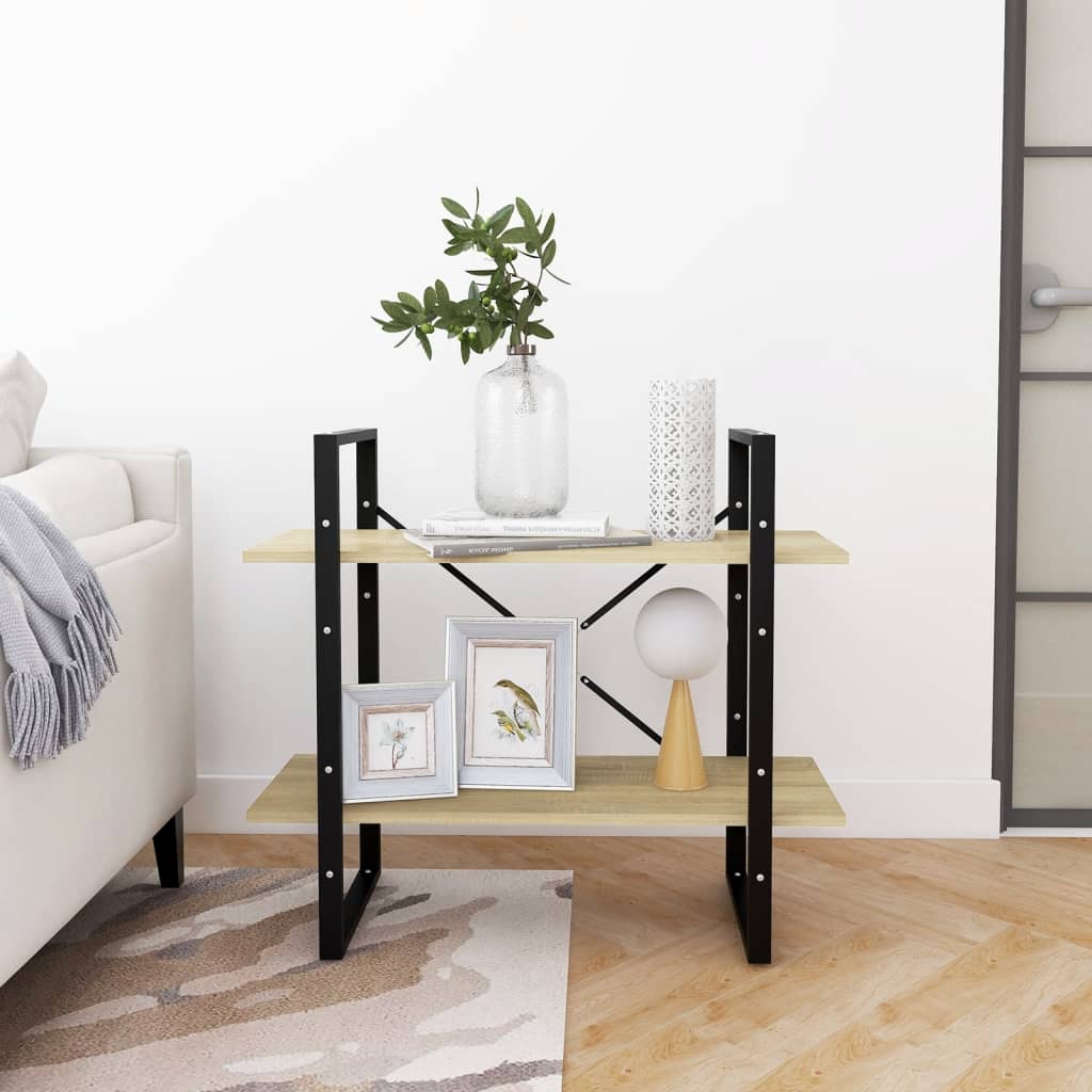 Estante com 2 prateleiras 80x30x70 cm derivados madeira branco