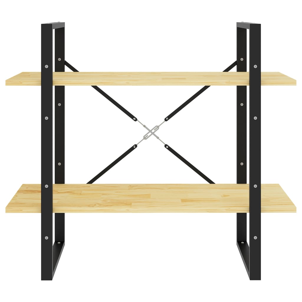 Estante com 2 prateleiras 80x30x70 cm pinho maciço branco