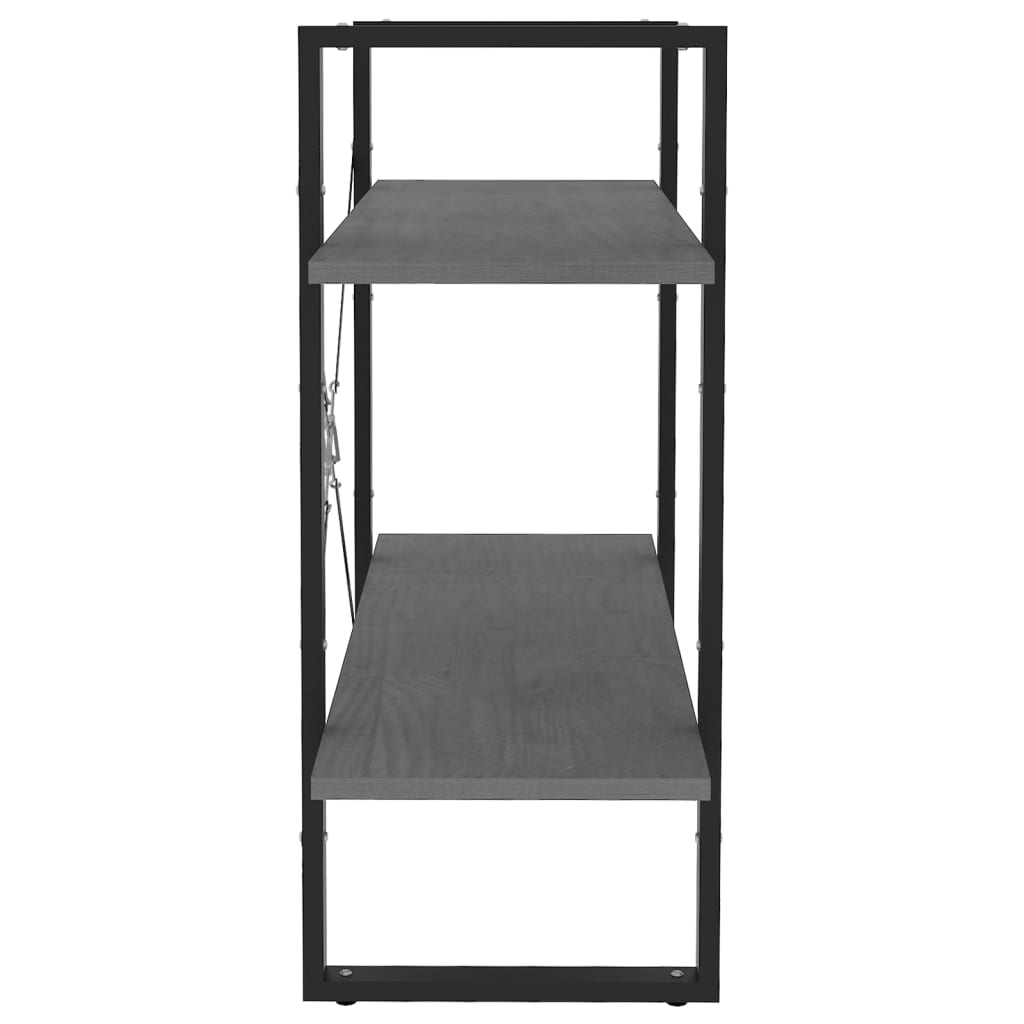 Estante com 2 prateleiras 80x30x70 cm pinho maciço branco