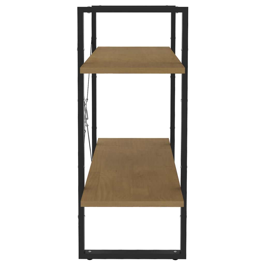 Estante com 2 prateleiras 80x30x70 cm pinho maciço branco