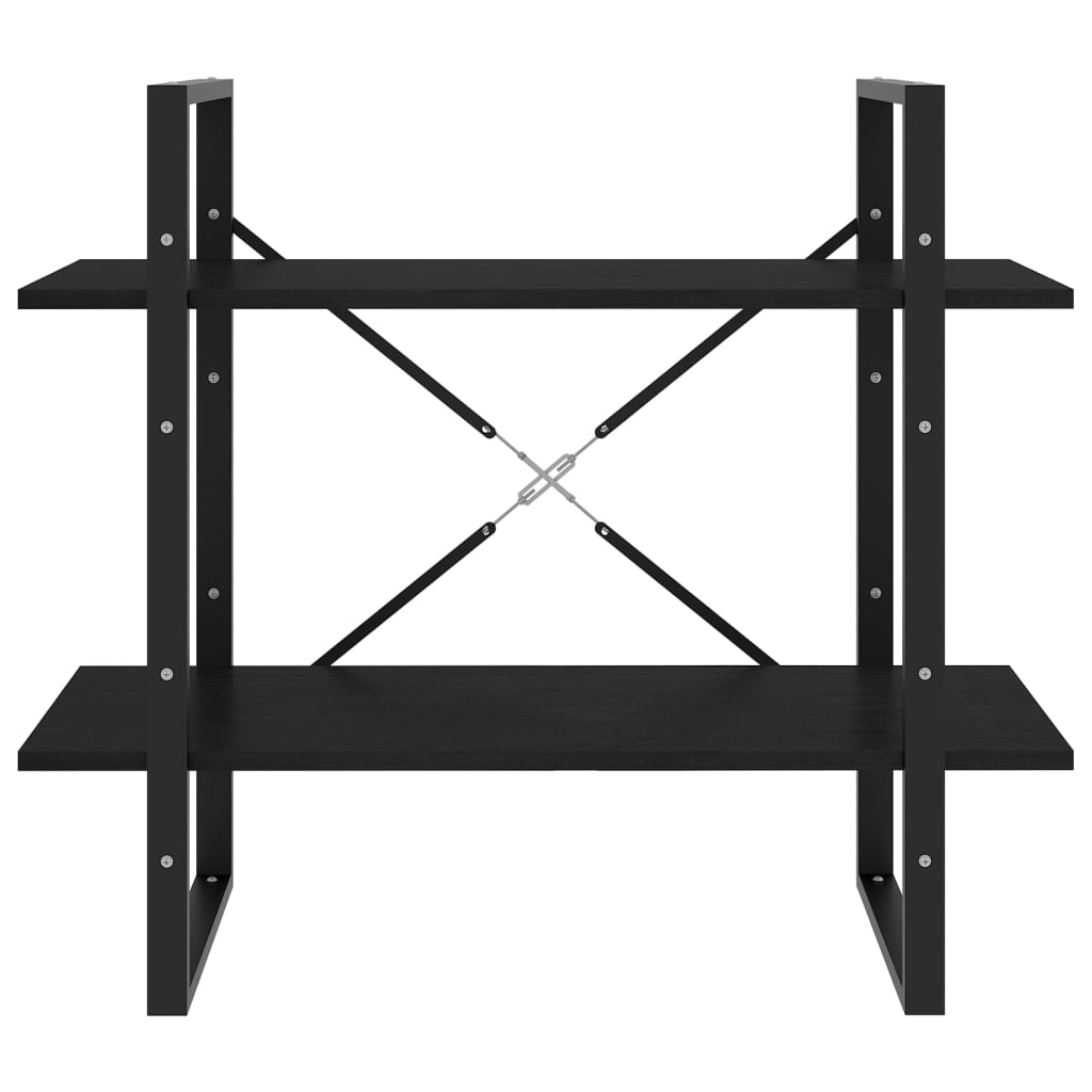 Estante com 2 prateleiras 80x30x70 cm pinho maciço branco