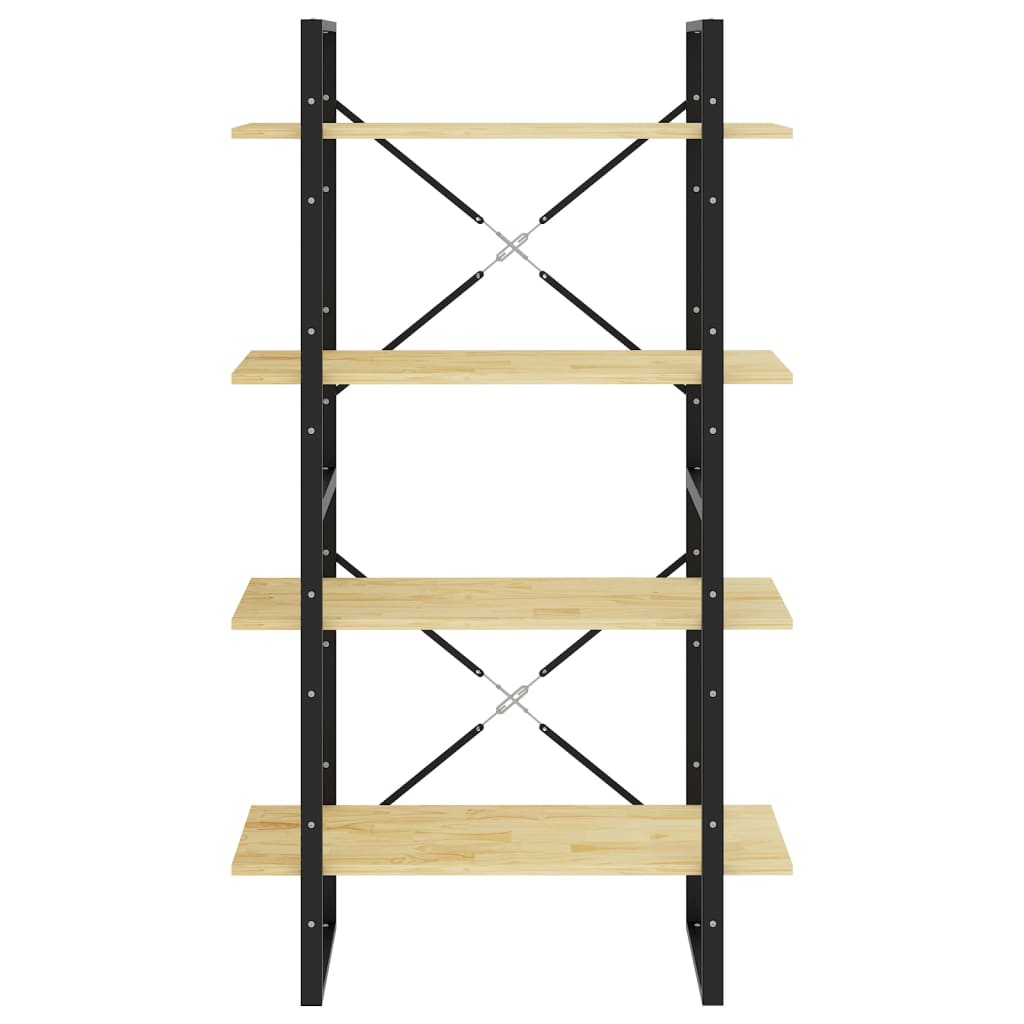 Estante com 4 prateleiras 100x30x140 cm pinho maciço branco