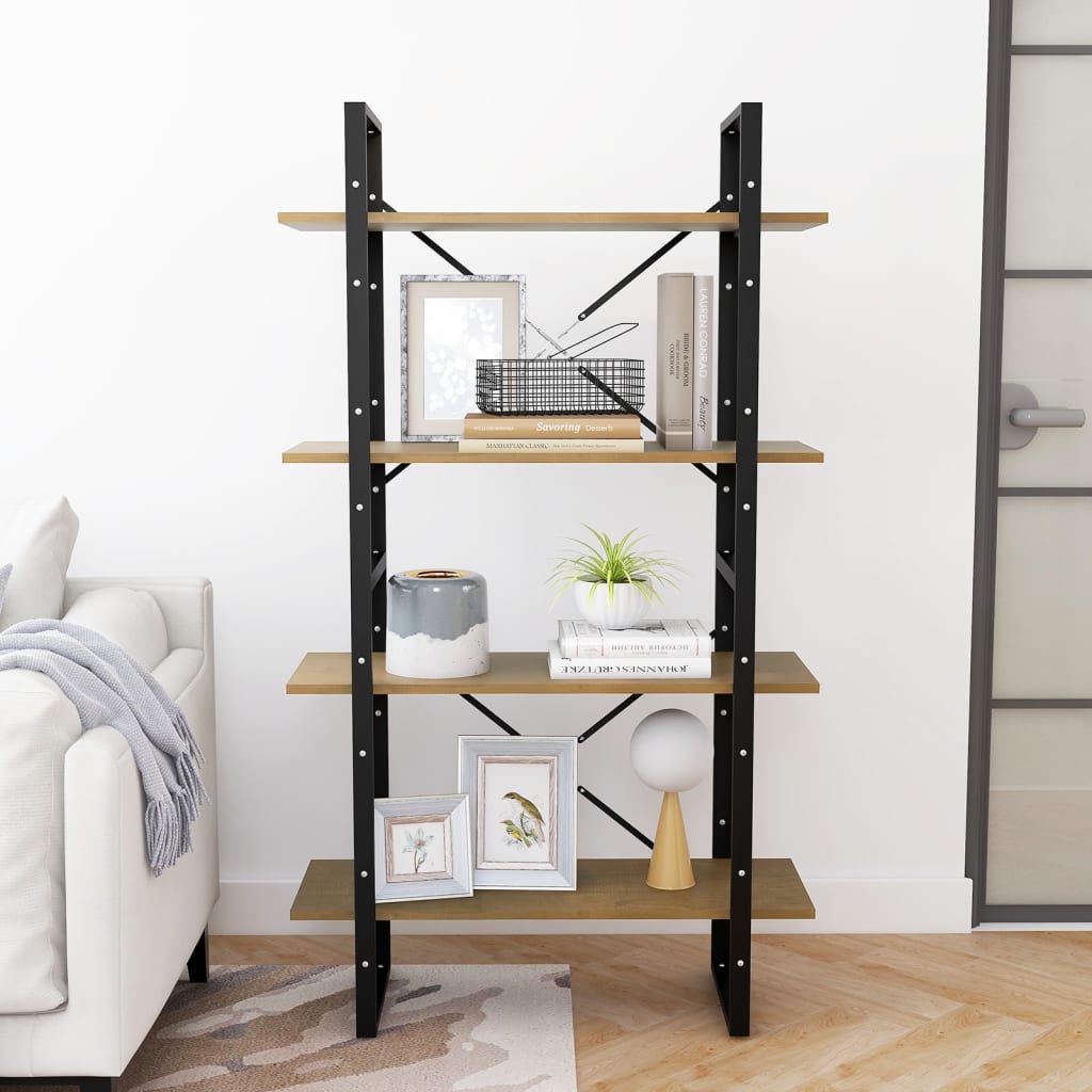 Estante com 4 prateleiras 100x30x140 cm pinho maciço branco