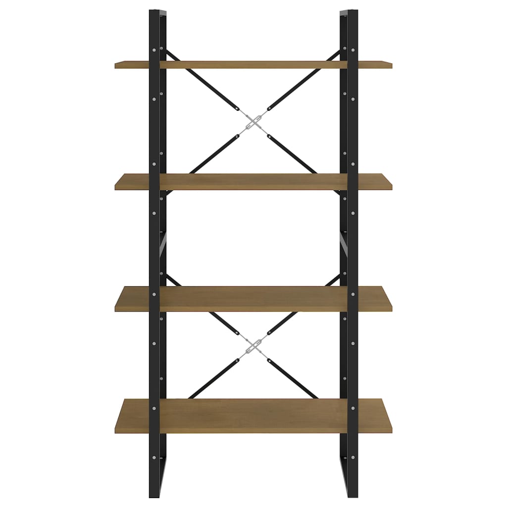 Estante com 4 prateleiras 100x30x140 cm pinho maciço branco