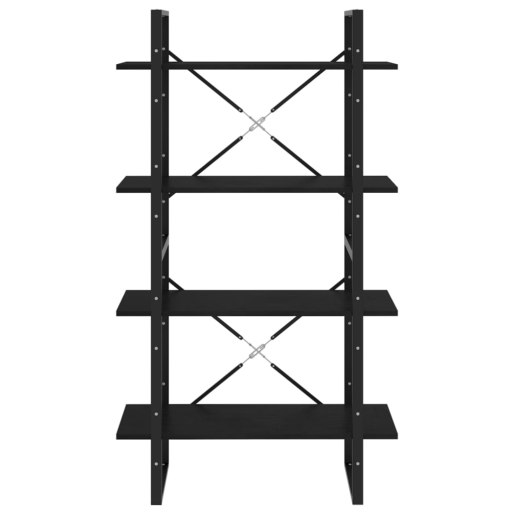 Estante com 4 prateleiras 100x30x140 cm pinho maciço branco