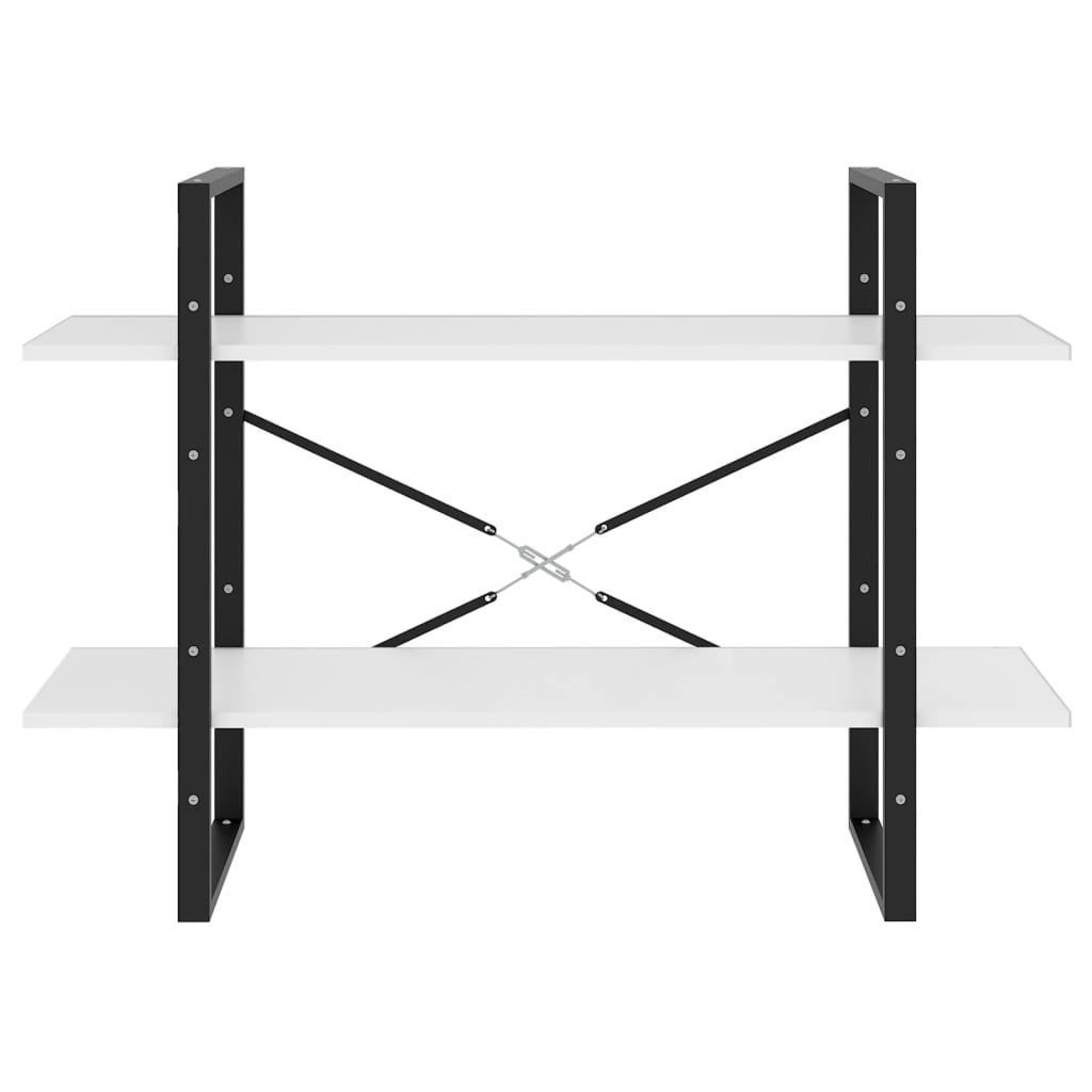 Estante com 2 prateleiras 80x30x70 cm derivados madeira branco