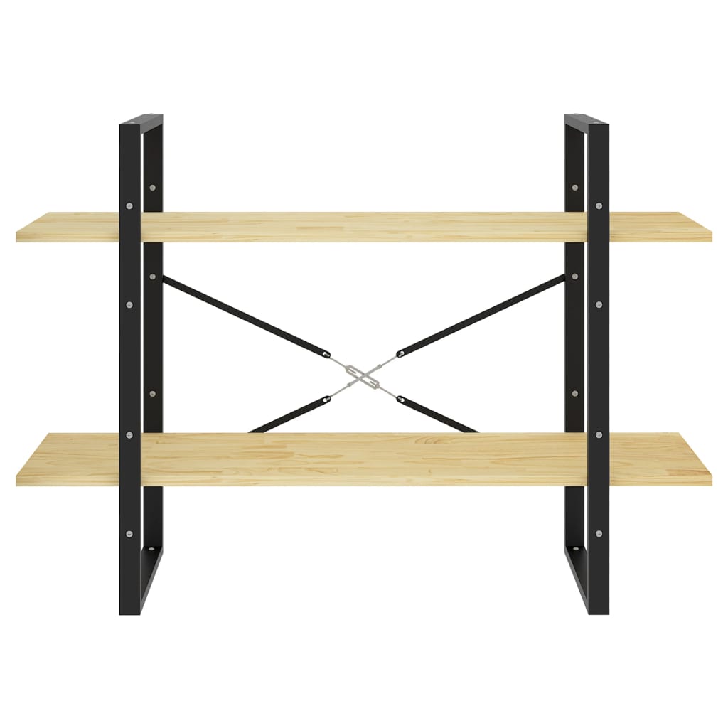 Estante com 2 prateleiras 80x30x70 cm pinho maciço branco