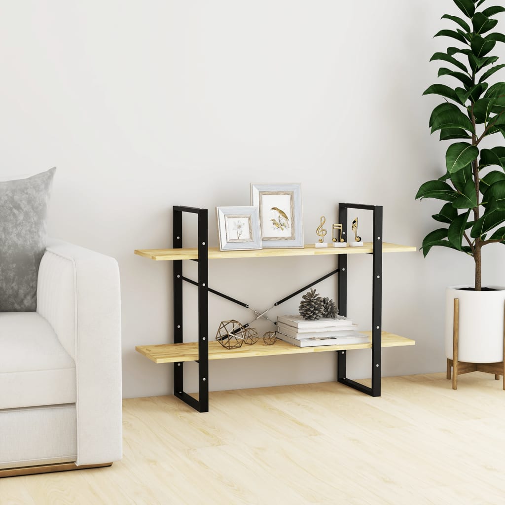 Estante com 2 prateleiras 80x30x70 cm pinho maciço branco