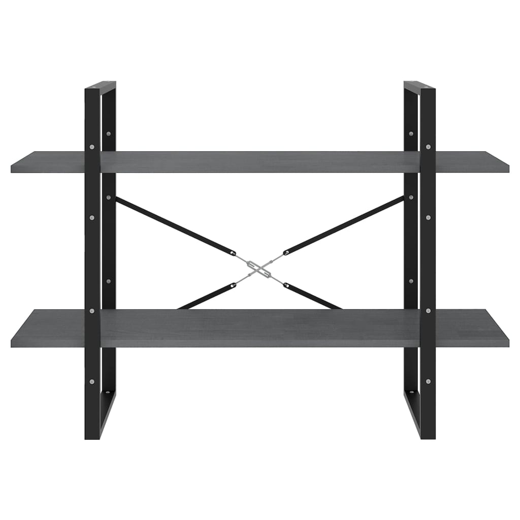 Estante com 2 prateleiras 80x30x70 cm pinho maciço branco