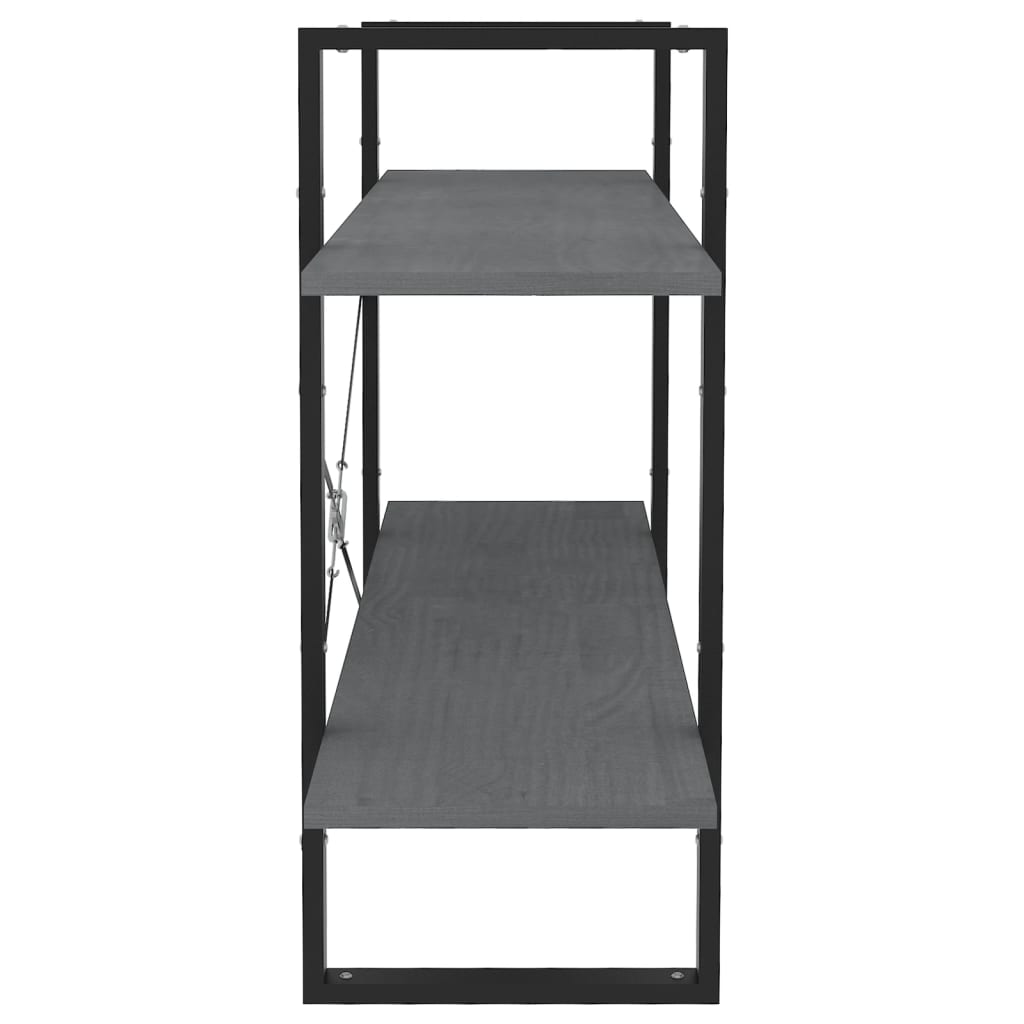 Estante com 2 prateleiras 80x30x70 cm pinho maciço branco