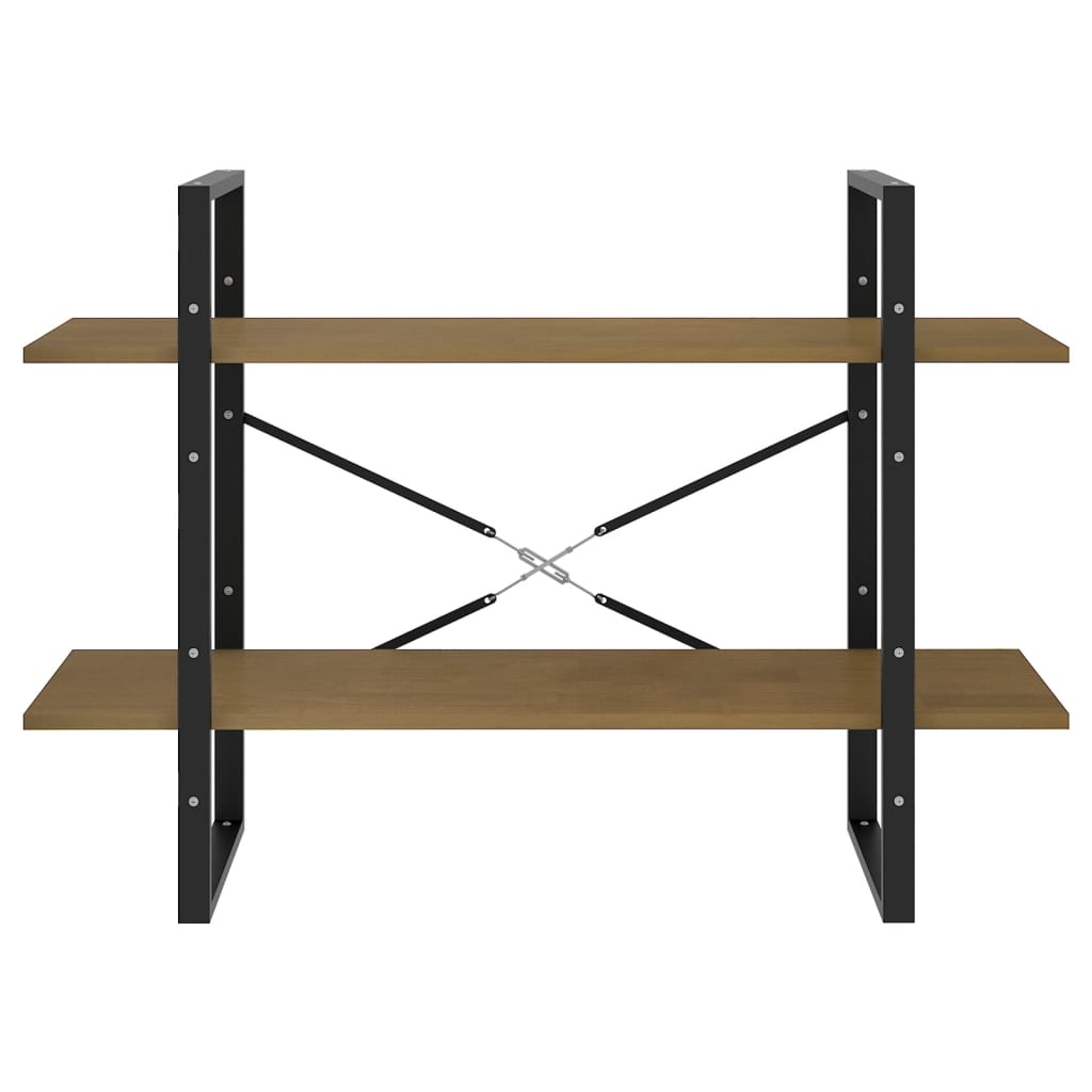 Estante com 2 prateleiras 80x30x70 cm pinho maciço branco