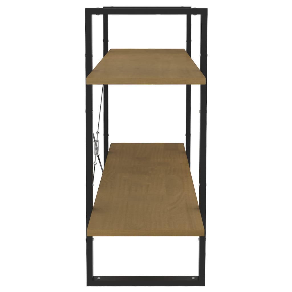 Estante com 2 prateleiras 80x30x70 cm pinho maciço branco