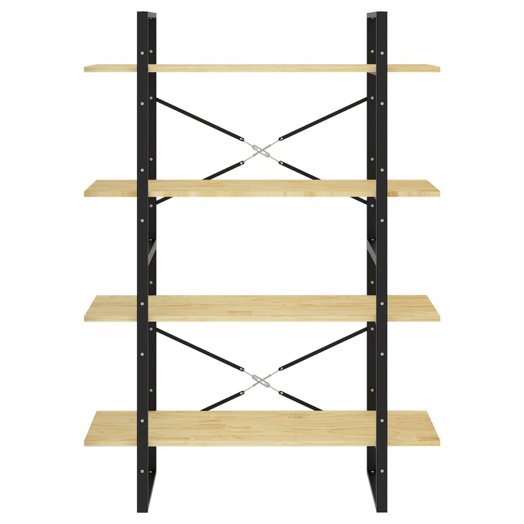 Estante com 4 prateleiras 100x30x140 cm pinho maciço branco