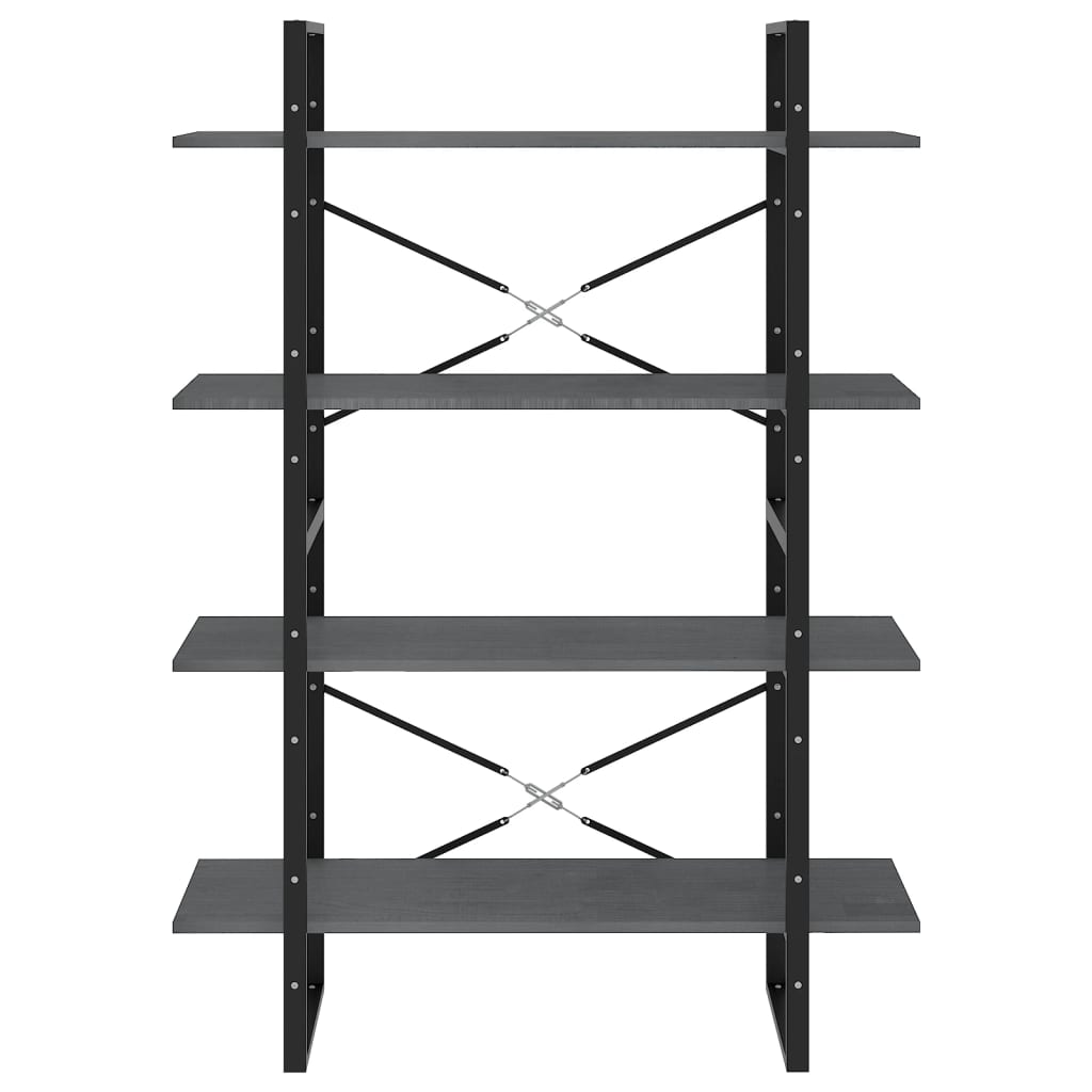 Estante com 4 prateleiras 100x30x140 cm pinho maciço branco