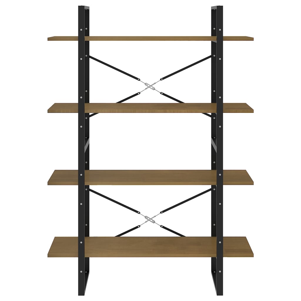 Estante com 4 prateleiras 100x30x140 cm pinho maciço branco