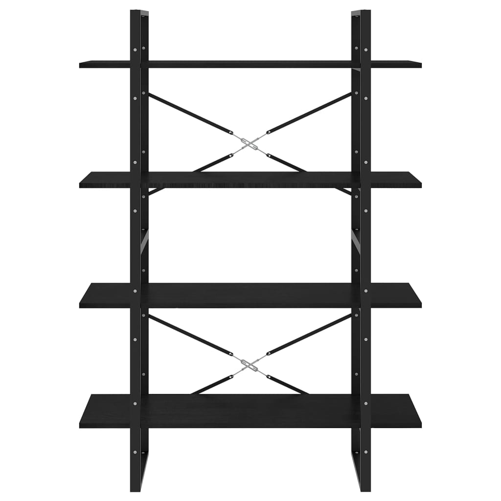 Estante com 4 prateleiras 100x30x140 cm pinho maciço branco