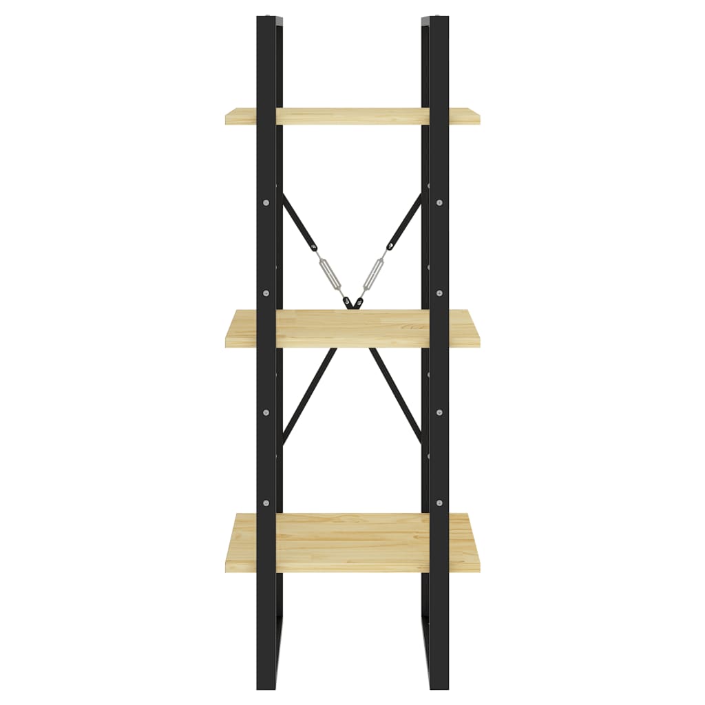 Estante c/ 3 prateleiras 40x30x105 cm pinho maciço branco