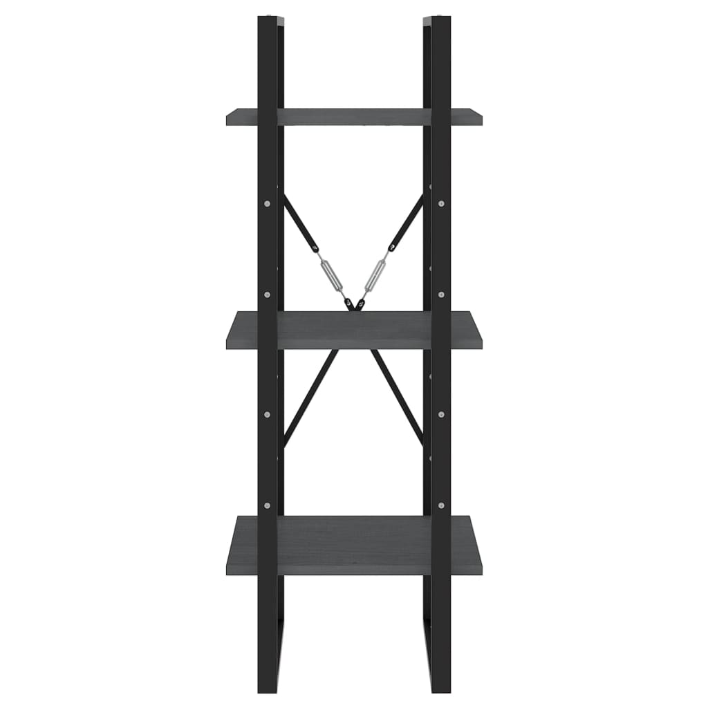 Estante c/ 3 prateleiras 40x30x105 cm pinho maciço branco