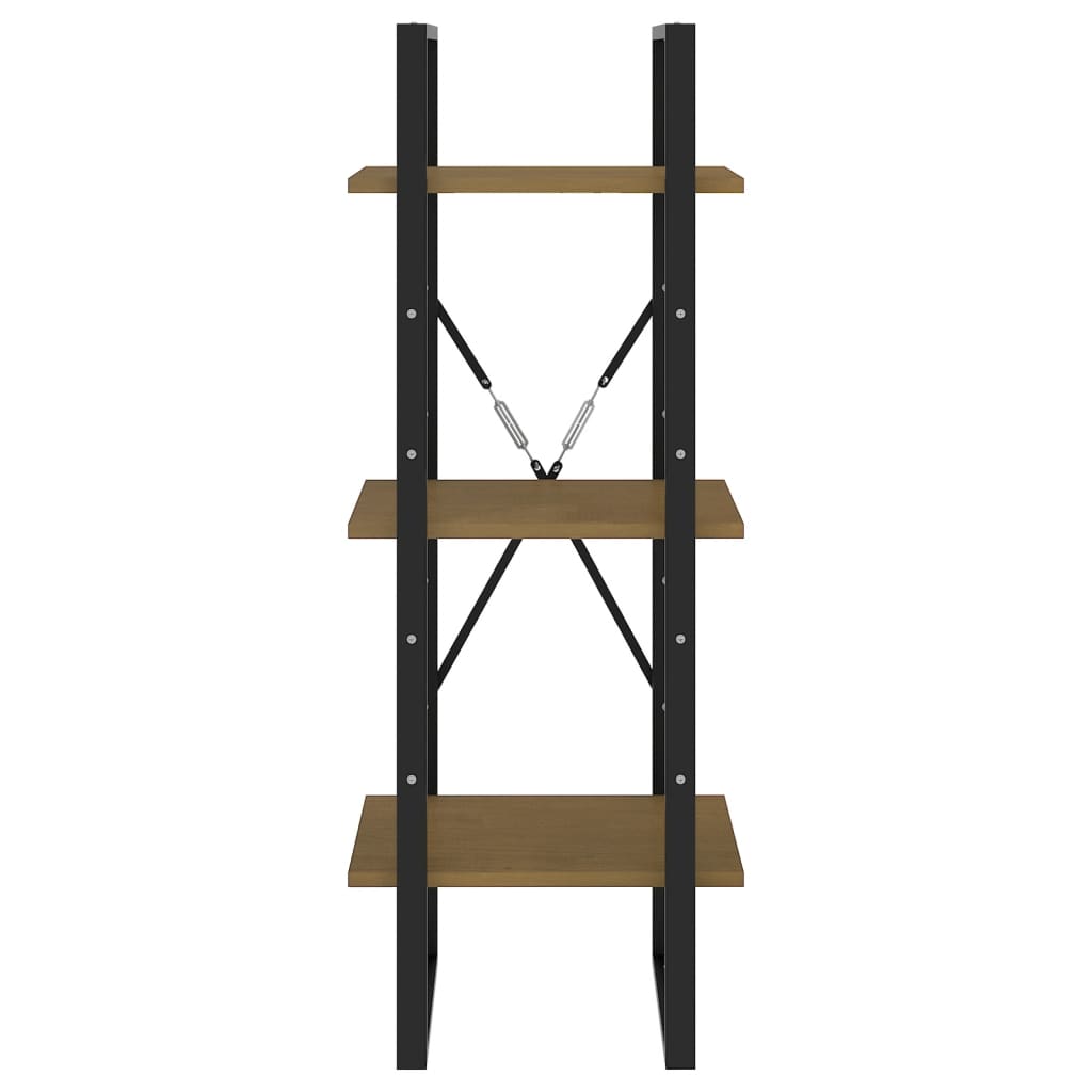 Estante c/ 3 prateleiras 40x30x105 cm pinho maciço branco