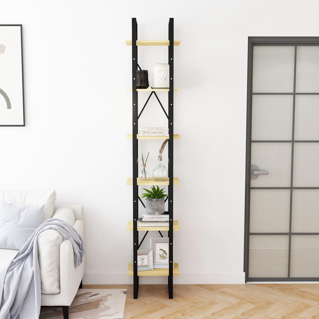 Estante alta 100x30x210 cm madeira de pinho maciça branco