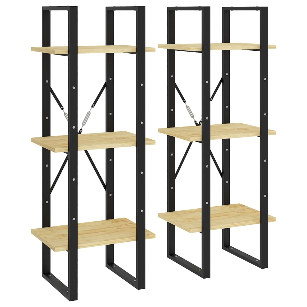 Estante alta 100x30x210 cm madeira de pinho maciça branco