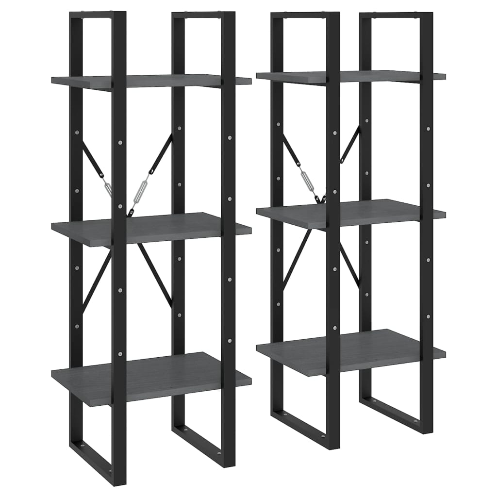 Estante alta 100x30x210 cm madeira de pinho maciça branco