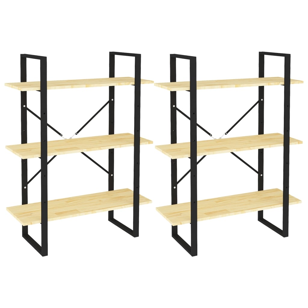 Estante alta 100x30x210 cm madeira de pinho maciça branco