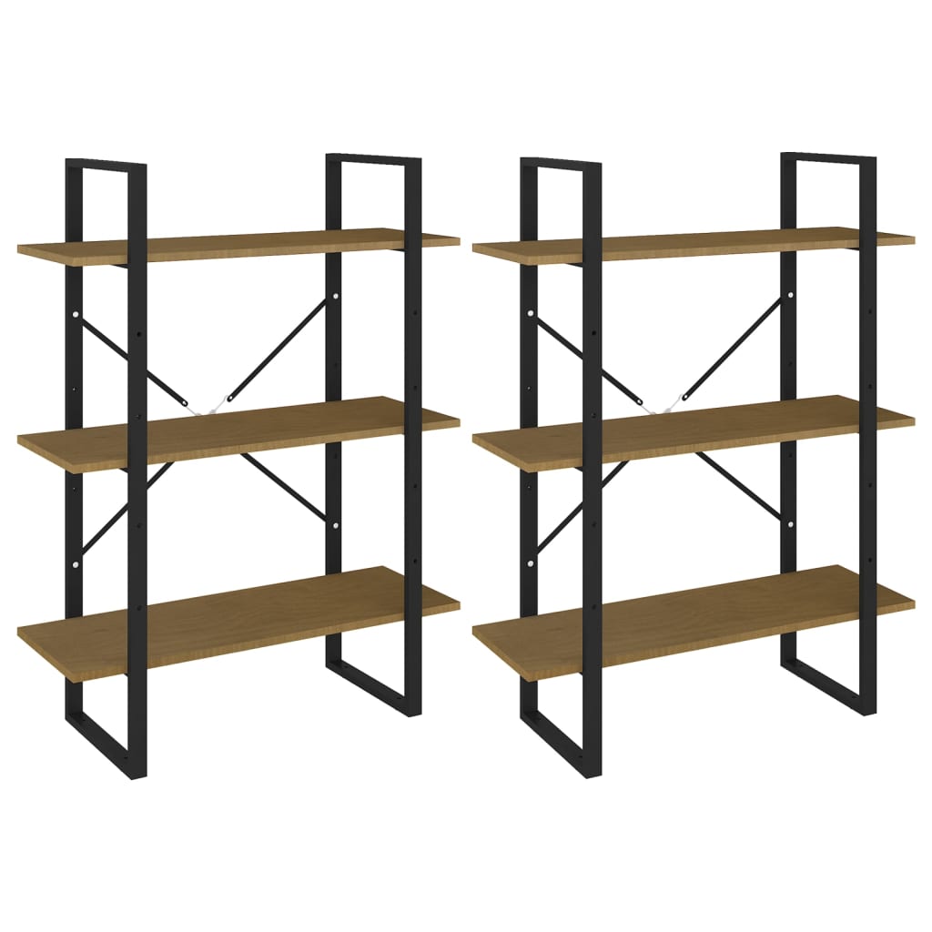 Estante alta 100x30x210 cm madeira de pinho maciça branco