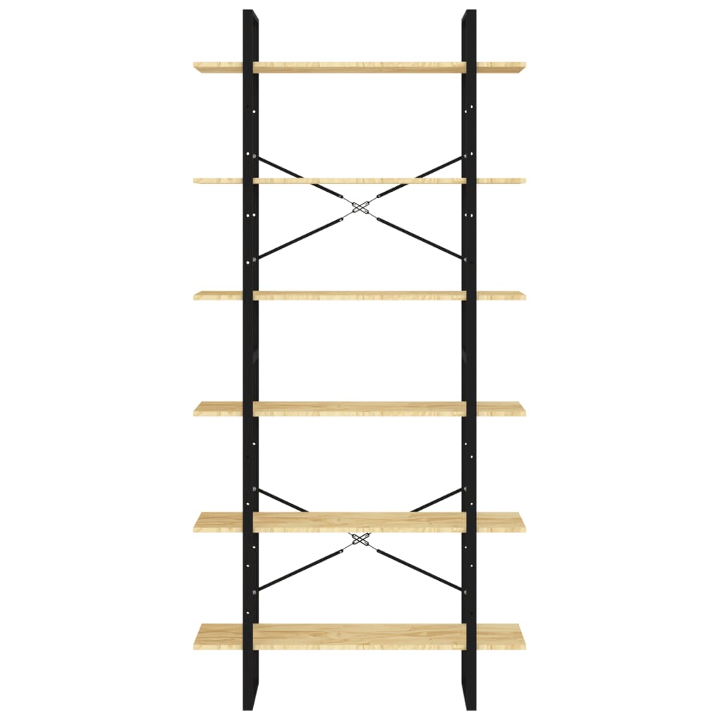 Estante alta 100x30x210 cm madeira de pinho maciça branco