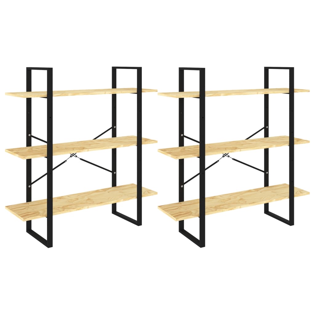 Estante alta 100x30x210 cm madeira de pinho maciça branco