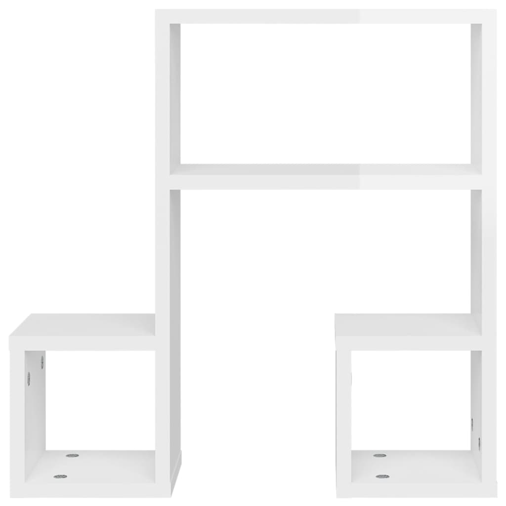 Estantes de parede 2 pcs 50x15x50 cm derivados madeira branco