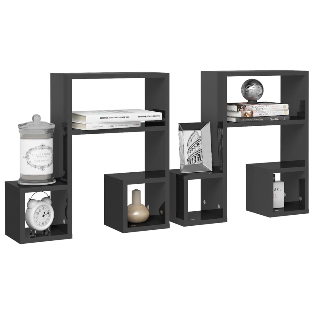 Estantes de parede 2 pcs 50x15x50 cm derivados madeira branco